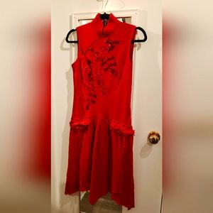 Moiselle gorgeous red beaded dress.